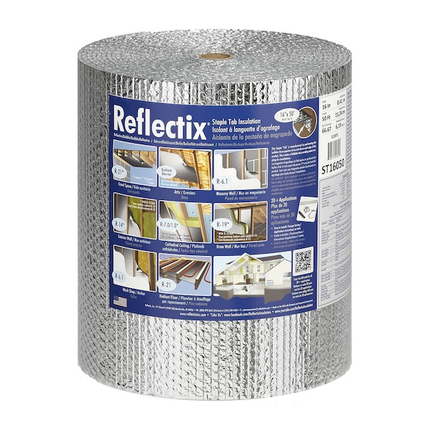 Reflectix 16 in. W X 50 ft. L X 0.31 in. R-3.7 to R-21 Reflective Radiant Barrier Foil Insulation Ro ST16050 - main